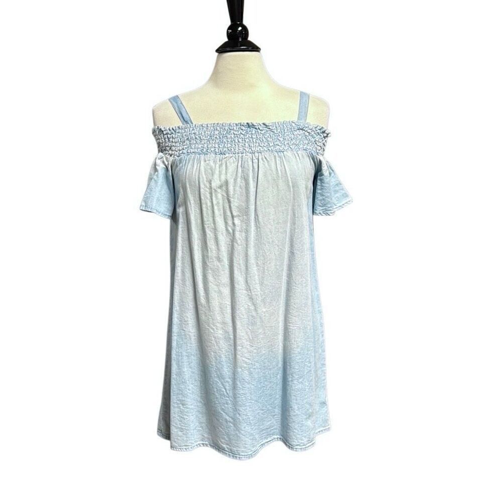 As U Wish Women’s Blue Chambray Dress Size Small